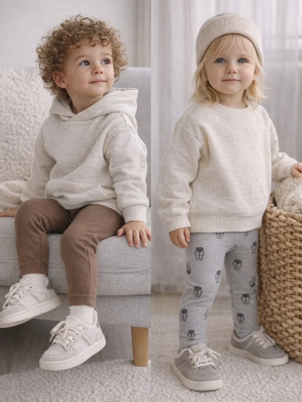 ZARA Baby 2 Pack Brown Gray Leggings NWT Sizes 12-18M 3T
